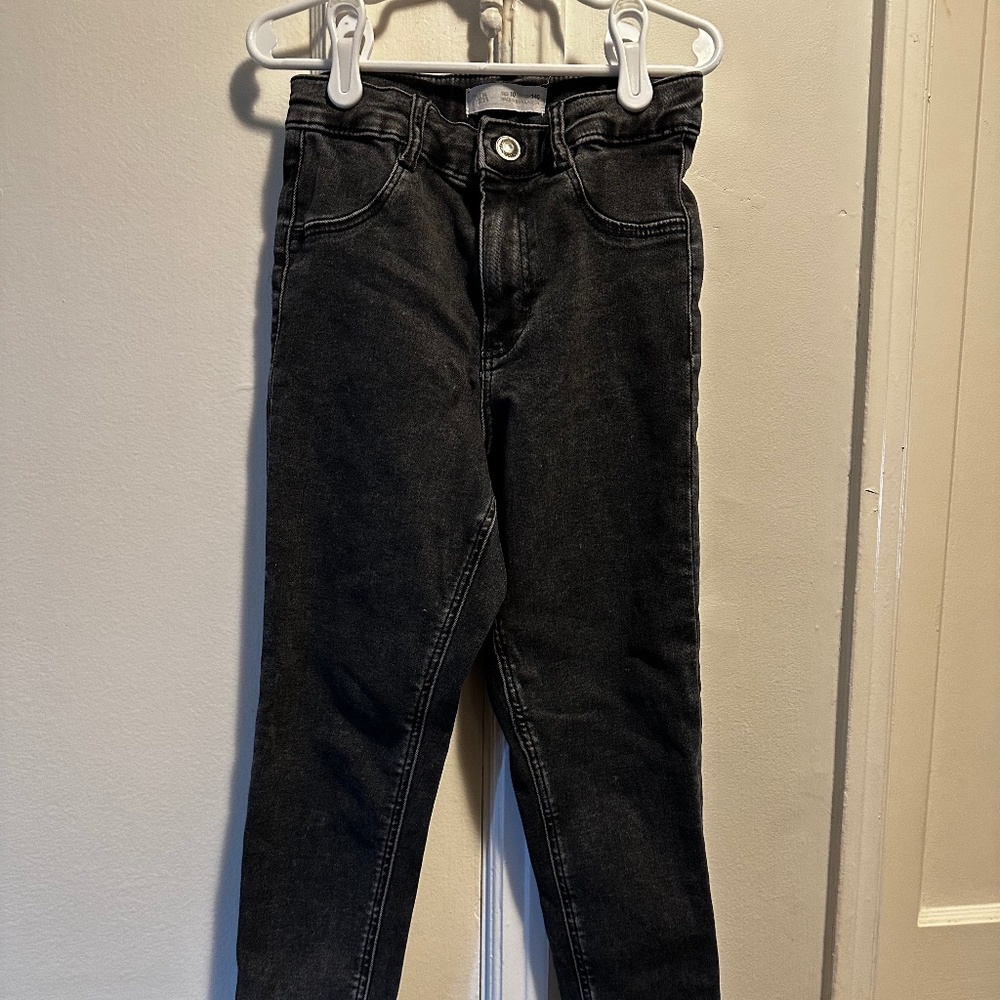 Zara slim fit Charcoal black jeans